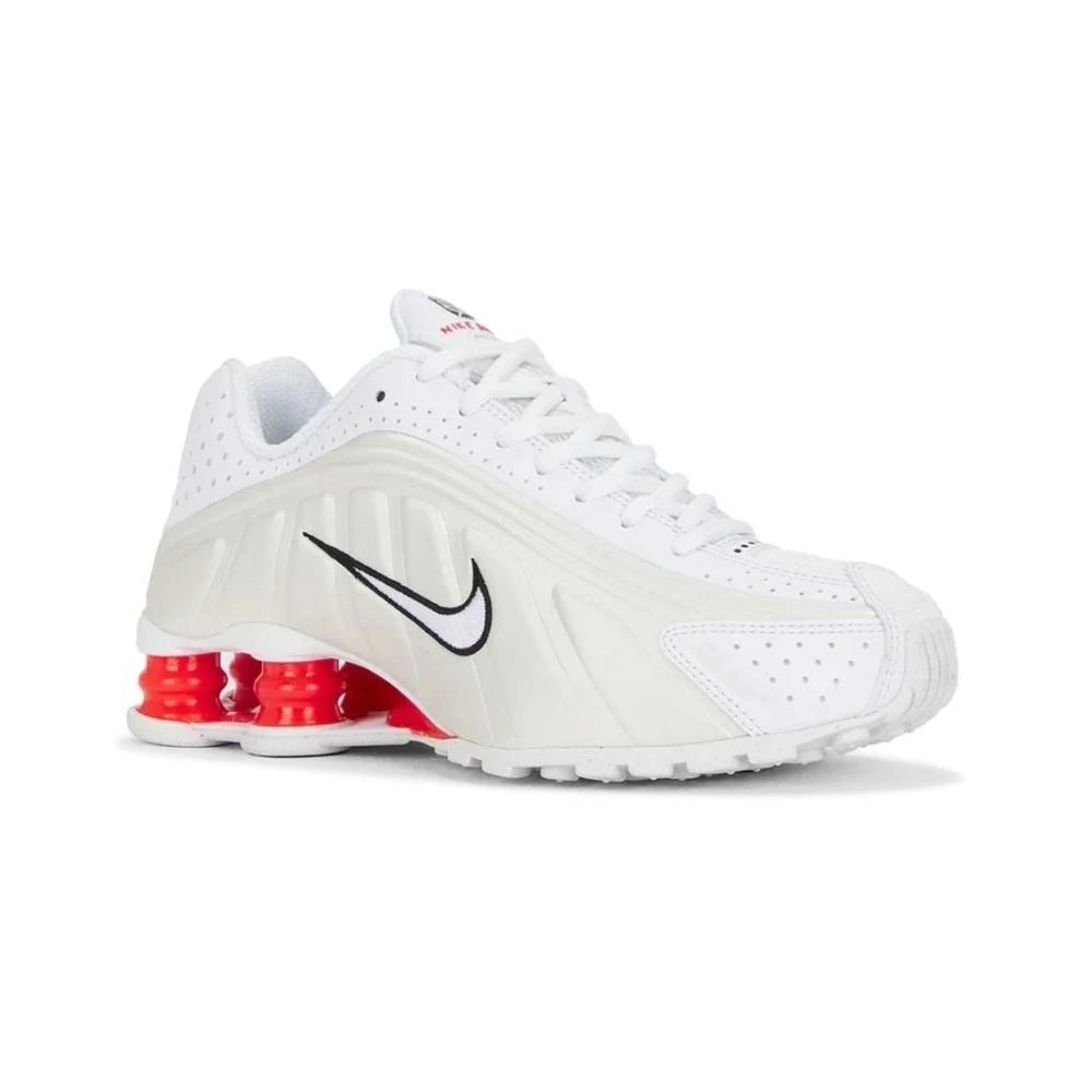 Nike Shox R4 White Phantom Bright Crimson AR3565-103 Women Size 6.5 UK 4 EU 37.5
